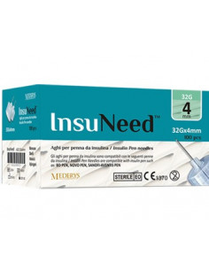 Insuneed g31 4mm ago penna per insulina 100 aghi