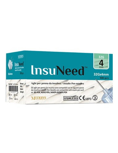MEDERYS INSUNEED AGO PENNA PER INSULINA GAUGE 32X4MM 100 PEZZI