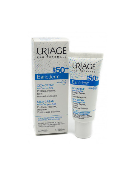 Uriage bariederm cica-crema protettiva riparatrice spf50+ 40ml