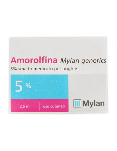Amorolfina mylan generics 5% smalto medicato per unghie 2,5ml