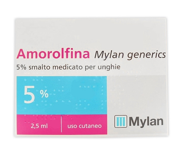 Amorolfina mylan generics 5% smalto medicato per unghie 2,5ml