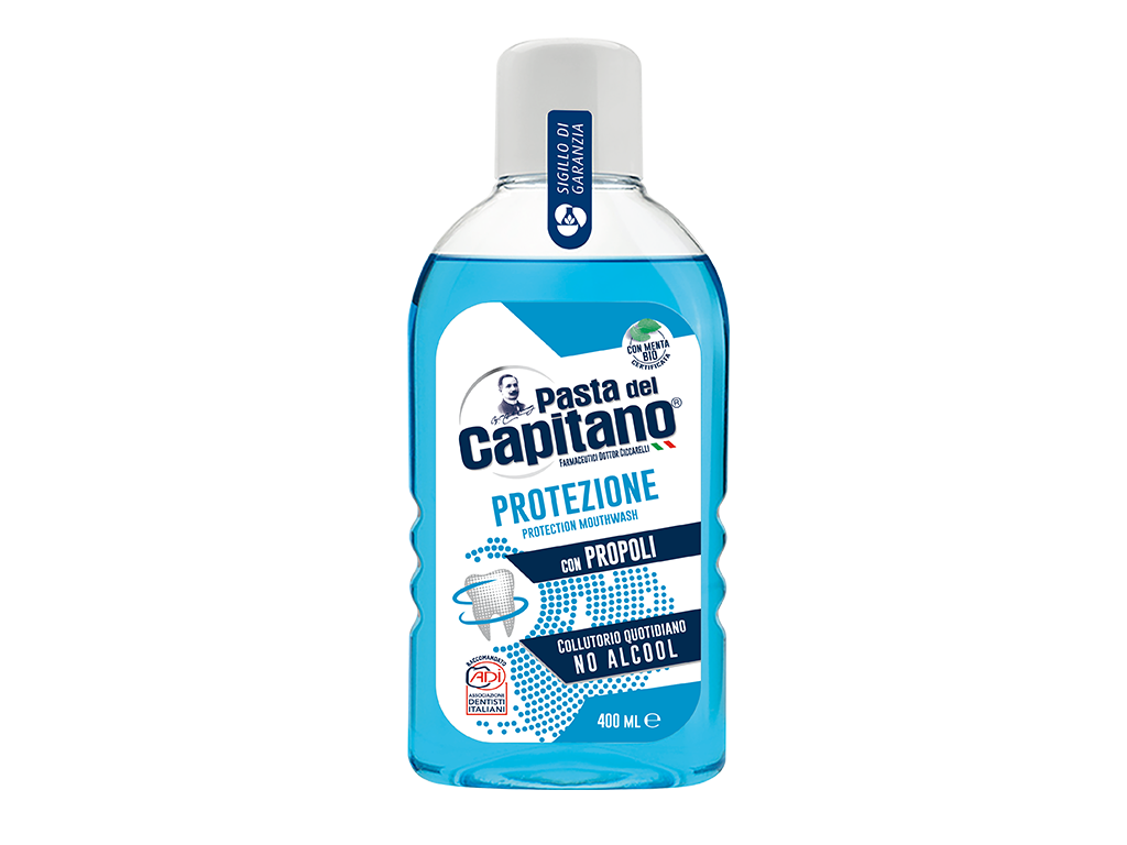 Image of Pasta del capitano collutorio protezione gengive con propoli gusto menta 400ml cod085