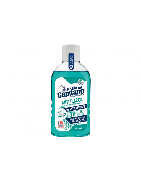 Pasta del capitano collutorio antiplacca e antibatterico gusto menta 400ml