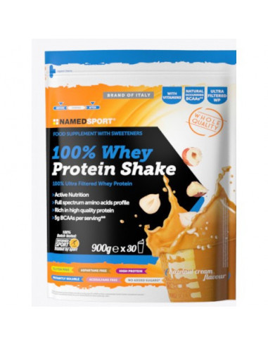 Named sport 100% whey protein shake hazelnut cream 900g