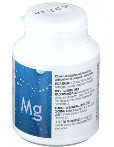 Mg cloruro magnesio integratore sali minerali 200 compresse 120g
