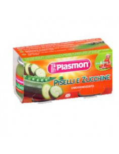 Plasmon omogeneizzato piselli zucchine 80 g x 2 pezzi