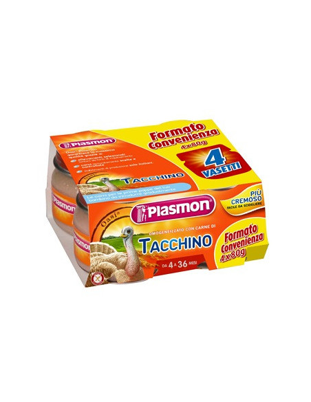 Plasmon omogeneizzato tacchino 4 x 80 g con gift