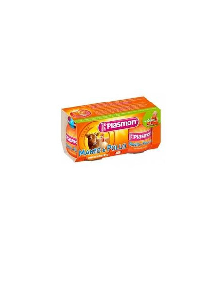 Plasmon omogeneizzato manzo/pollo 80 g x 2 pezzi