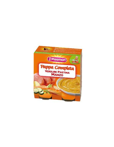 Plasmon omogeneizzato pappe manzo verdura pastina 190 g x 2 pezzi
