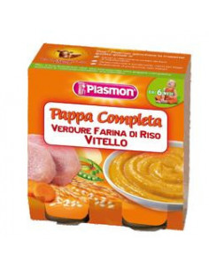 Plasmon omogeneizzato pappe vitello/verdura/riso 190 g x 2 pezzi