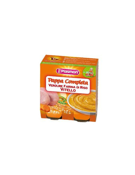 Plasmon omogeneizzato pappe vitello/verdura/riso 190 g x 2 pezzi