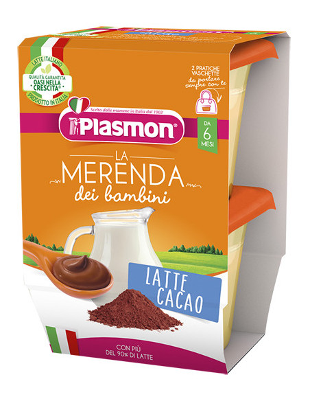 Plasmon la merenda dei bambini merende latte cacao asettico 2 x 120 g