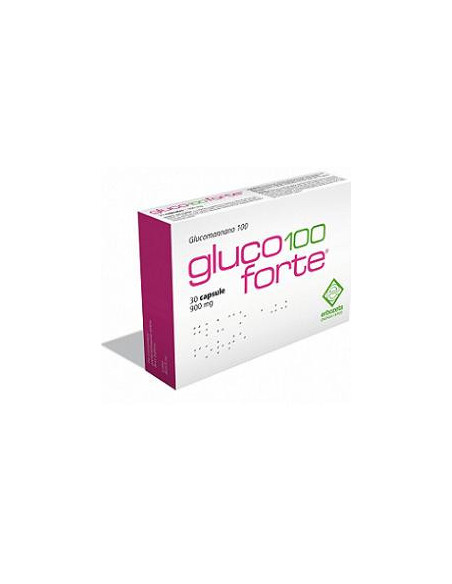 Gluco 100 forte glucomannano 100 30 capsule da 900 mg