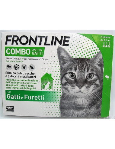 Frontline combo 3pipette gatti e furetti antiparassitario