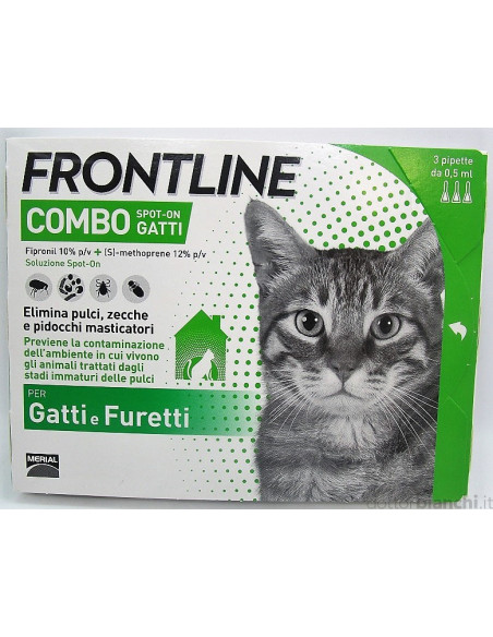 Frontline combo 3pipette gatti e furetti antiparassitario