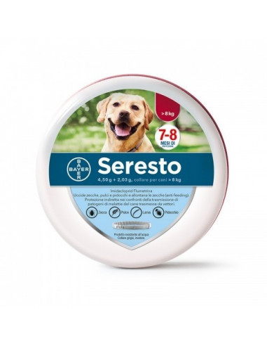 Seresto collare da70cm cani da 8kg antiparassitario