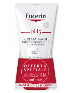Eucerin crema mani bipacco ph5 (75ml+75ml)