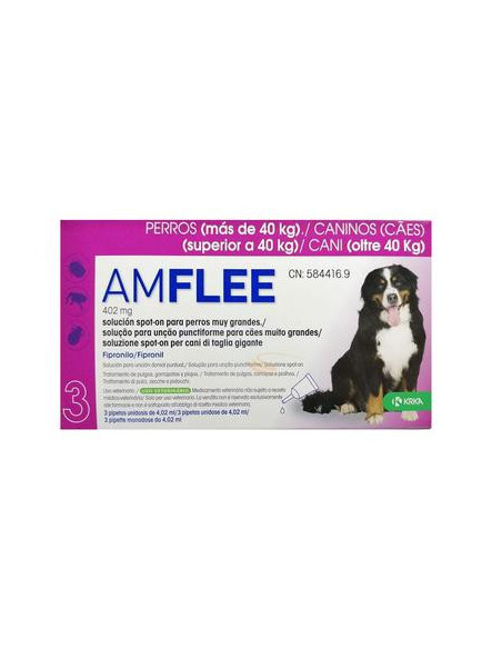 Amflee spoton 3pipette cani da 40-60kg