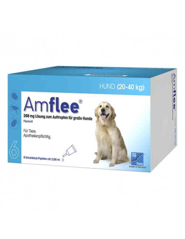 Amflee spoton 3pipette cani da 20-40kg