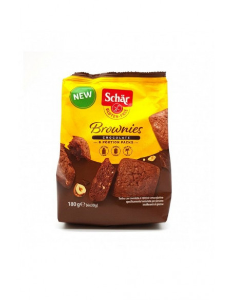 Schar brownies tortina con cioccolato e nocciola 6x30g senza glutine
