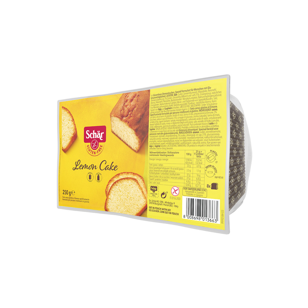 Schar lemon cake torta al gusto limone senza glutine 250g