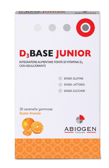 D3base junior vitamina d 30 caramelle gommose arancia