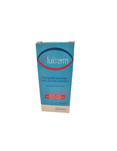 D-pharm fluiderm detergente pelli sensibili viso corpo 250ml