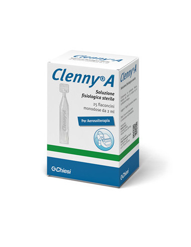 Clenny a soluzione fisiologica sterile per aerosolterapia 25 flaconcini monodose da 2 ml