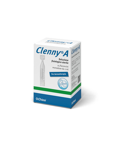 Clenny a soluzione fisiologica sterile per aerosolterapia 25 flaconcini monodose da 2 ml