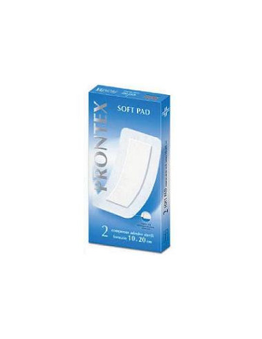 GARZA COMPRESSA PRONTEX SOFT PAD AUTOADESIVA 10X20CM 2 PEZZI