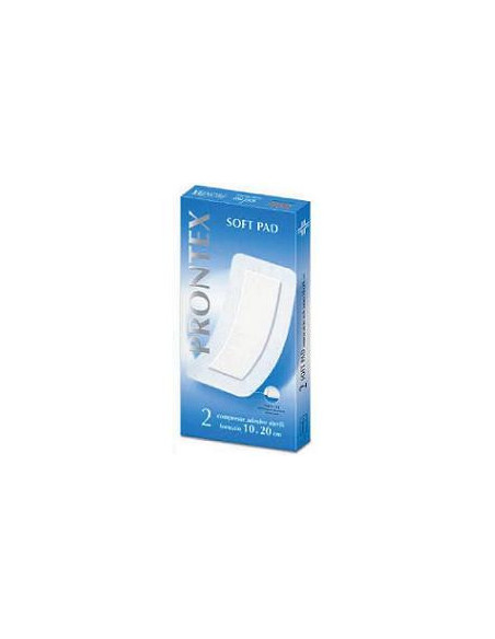 Garza compressa prontex soft pad autoadesiva 10x20cm 2 pezzi
