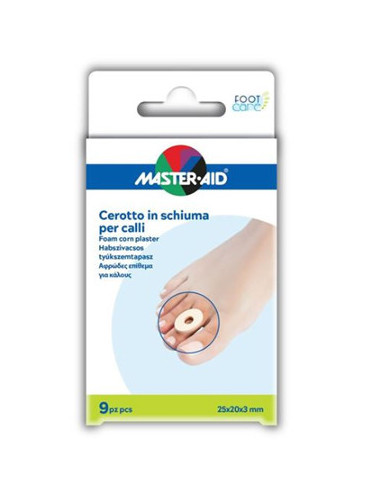 Protezione master-aid in schiuma per calli spessore 3 mm 9 pezzi