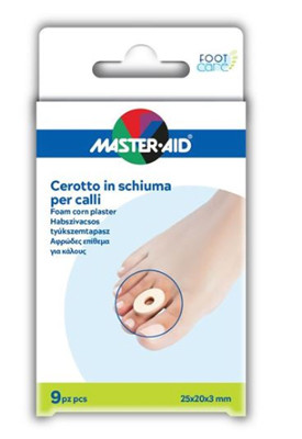 Protezione master-aid in schiuma per calli spessore 3 mm 9 pezzi