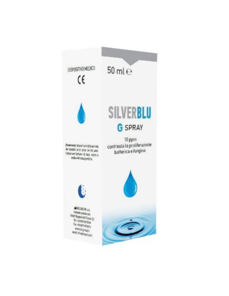 Silver blu g spray via orale contrasta la proliferazione batterica e fungina 50 ml