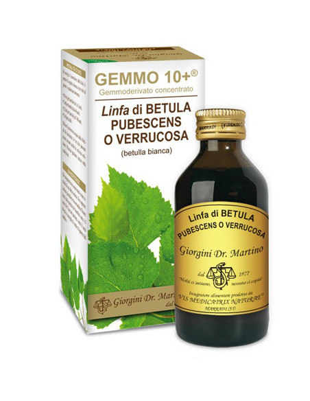Gemmo 10+ betulla b linfa 100 ml liquido analcolico