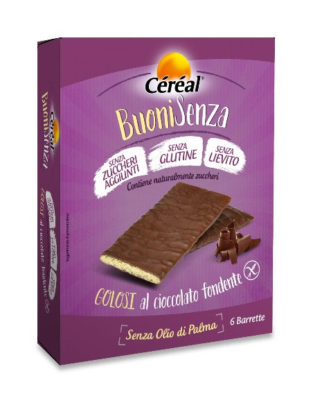 Cereal buoni senza golosi cioccolato fondente 6 x 17 g