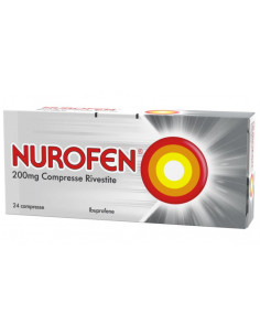 Nurofen ibuprofene compresse contro mal di testa e dolori lievi o moderati 12+ anni 24 compresse rivestite 200mg