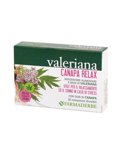 Valeriana canapa relax 30 compresse divisibili