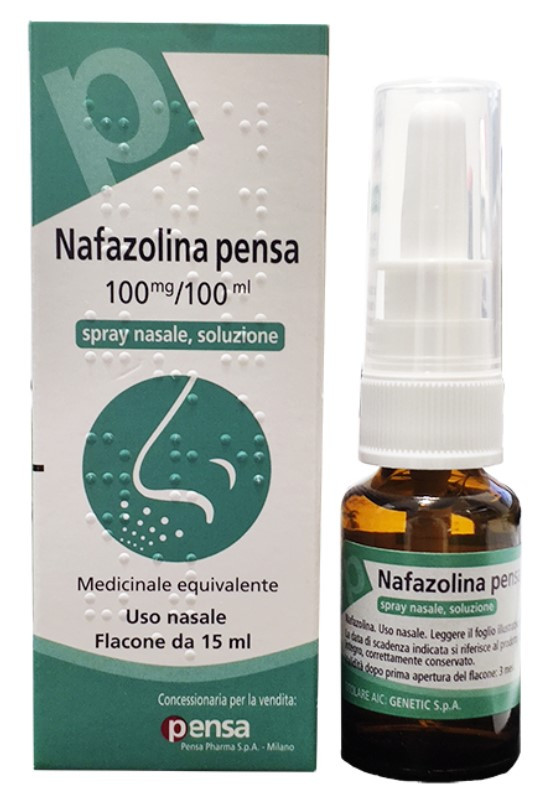 Nafazolina Pensa spray nasale decongestionante contro riniti, faringiti o sinusiti 15ml