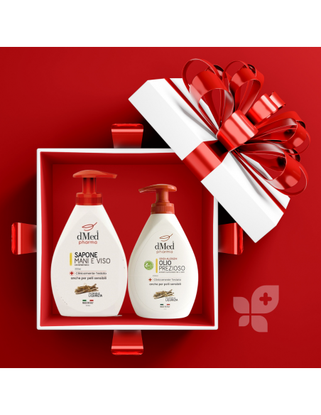 Dmed olio prezioso corpo 250ml + sapone mani e viso 300ml