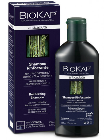 Biokap shampoo rinforzante anticaduta con tricofoltil nuova formula 200 ml