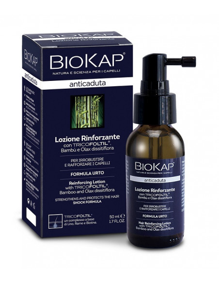 Biokap lozione rinforzante anticaduta con tricofoltil nuova formula 50 ml