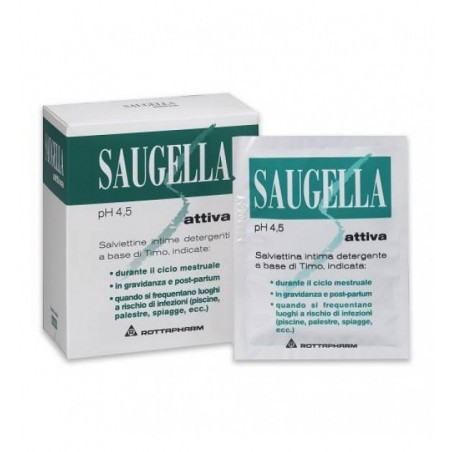 Image of Saugella attiva salviette detergenti 10pezzi cod085