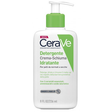 Cerave detergente crema schiuma idratante 236ml