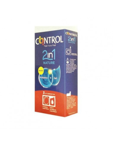 Control 2in1 new nature + lube nature gel 3pz
