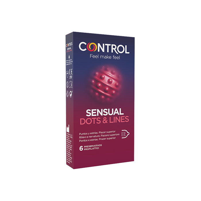 Image of Control sensual dots&lines 6pz cod085