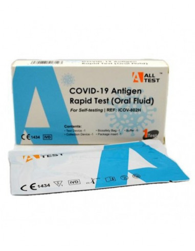 Alltest test antigenico rapido salivare covid-19 1 pezzo