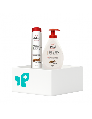 Dmed crema seta corpo 250ml + shampoo delicato 400ml