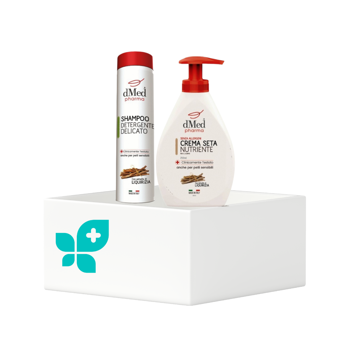 Dmed crema seta corpo 250ml + shampoo delicato 400ml