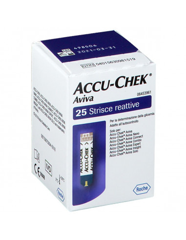 Roche accu-chek aviva 25 strisce reattive